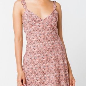 IVY & MAIN Ruffle Trim Open Back Dress